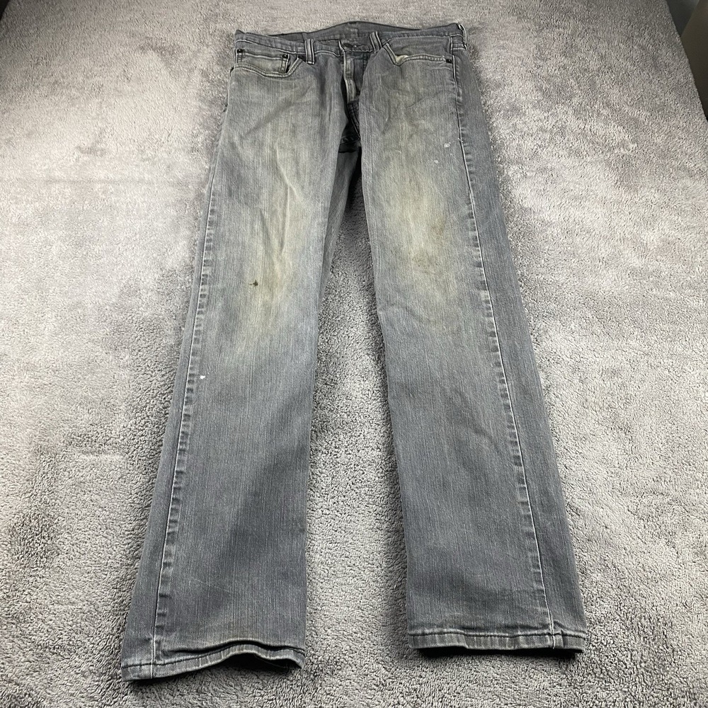 Levis 514 Straight Jeans Mens‎ 32x29 Gray Low Rise